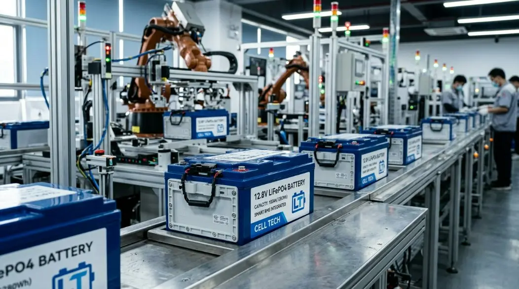 Fábrica líder de baterías LiFePO4 de 12,8 V en China: avance en la iluminación municipal inteligente y el cumplimiento del pasaporte de baterías de la UE para 2026